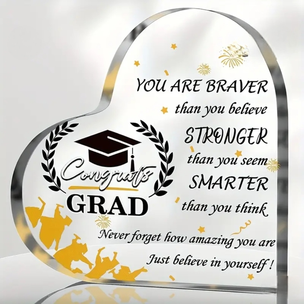 Graduation Plaque with Black and Gold Accents With Handcrafted Gift Box